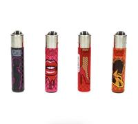 Lot 4 briquets Clipper Micro Rechargeable à Pierre remplaçable - Sexy Ladies Mini + 1 Cadeau RLBSL Offert !