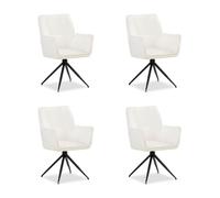 Lot 4 chaises oeuf modernes blanc