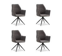Lot 4 chaises oeuf modernes gris