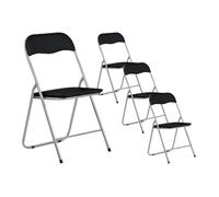 Lot 4 Eleonor Chaise pliante rembourrée 44x46x79cm 7house. Noir