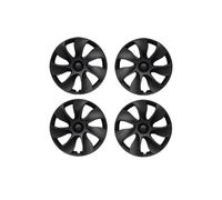 Lot 4 Enjoliveurs De Roue De Rechange Style Tempête pour Tesla pour Model pour Y 2020-2024, 19 Pouces, Accessoire(Cyclone Style Black)