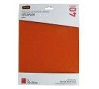 Lot 4 feuille abrasif papier verre silex corindon 230 x 280 mm grain 40 SCID