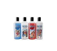 Lot 4 Gels Douche Enfant One Piece - Parfums Grenade, Amande, East Blue, 0% - 4 x 400ml - PH Neutre - Tous Types De Peaux - 96% d'Origine Naturelle - Testé Dermatologiquement - BUBBLE HEROES