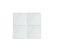 Lot 4 miroirs adhésifs 30x30 cm carré Argent G