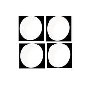 JJA Miroir adhésif RONDX4 30x30 cm Rond Lot de 4 Argent
