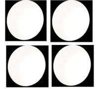 Lot 4 miroirs adhésifs 30x30 cm rond Argent, Argent G