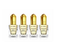 Lot 4 Musc Princesse El Nabil 5ml Extrait de Parfum Sans Alcool Roll On Original Parfum Femme Fille