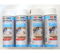 Lot 4 peinture Blanc brillant en Aérosol 4x400 ml Bois,Métal,Plastiques,Alu ,autres