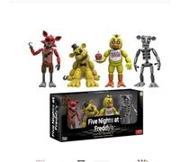 lot 4 personnages boite B Five Nights At Freddy 'S : Chica , Foxy, Golden Freddy , Animatronic Skeleton