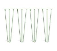 Lot 4 Pieds En Épingle À Cheveux En Acier 10mm Haute Qualité - Style Milieu 20ème Siècle - Protège-Pieds, Guide Installation, Vis Inclus - Disponible Dans 10-86cm Et Une Gamme Complète De Finitions