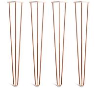 Lot 4 Pieds En Épingle À Cheveux En Acier 10mm Haute Qualité - Style Milieu 20ème Siècle - Protège-Pieds, Guide Installation, Vis Inclus - Disponible Dans 10-86cm Et Une Gamme Complète De Finitions