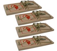 Lot 4 Pièges à Souris Attrapes Rongeur Rat Tapettes Bois
