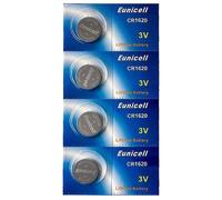 Lot 4 Piles Bouton Eunicell CR1620 / DL1620 / E-CR1620 / 5009LC - Pile Lithium 3V