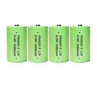 LOT 4 PILES RECHARGEABLE D 1.2V | 10000mAh | LR20 R20 HR20 | ACCUMULATEUR NI-MH EXCELLENTE PERFORMANCE | IDÉAL POUR LES TÉLÉCOMMANDE, LES JOUETS, LES OUTILS, LES RADIO ETC...