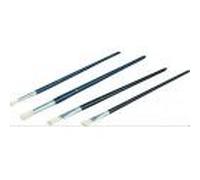 Lot 4 pinceau brosse à tableau plate et ronde fibres soies manche bois vernis