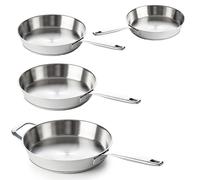 Lot 4 poêles à frire tout inox Maestro 20, 24, 28 et 32 cm Beka