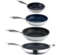 Lot 4 poêles inox antiadhérentes Excell'Inox 20, 24, 28 et 32 cm Mathon