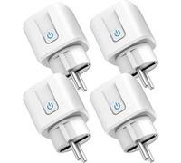 Lot 4 prises connectées SomLife application tuya smart life controle de consomation Compatible avec Alexa/Google Home