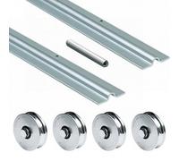 Lot 4 roues 315 diamètre 19,5 mm avec 2 rails et 1 jonction - Rapido COMUNELLO