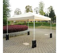 Outsunny Lot 4 sacs de lestage de fixation pour tonnelle parasol pavillon volume max. 15kg noir
