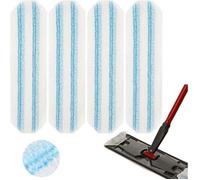 Lot 4 Serpillères Rechange Vileda O-Cedar H2pro, Microfibre Élimination Saleté Tenace, Lavables Réutilisables
