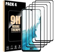 Lot-4 Verre Trempé Intégral pour Samsung Galaxy A07 - Vitre Protection Antichoc avec Bord Noir - EFConnection