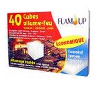 Lot 40 allume feu cube pré découpé économique barbecue poêle cheminée FLAM UP