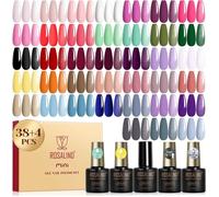 Lot 42pcs vernis gel semi-permanent mini UV/LED, rose blanc vert rouge violet gris nail art kit professionnel moderne