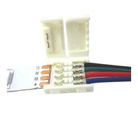 Lot 4x Connecteur jonction ruban LED 5050 10mm RGB + câble jonction universel RGB 14cm