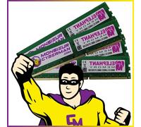 Lot 4x8 Go (32 Go) RAM DDR3 Elephant Memory PC3-10600U DIMM 1333Mhz 1.5v PC Neuf