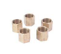 LOT 5 1/2" BSP Female Thread Brass Pipe Fittings Hex Nut Rod Connector Coupling Full port YZWRWRMKTB