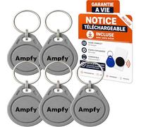LOT 5 BADGES RFID 13.56Mhz | PUCE UID MODIFIABLE CUID | PROGRAMMABLE ANDROID MCT | COMPATIBLE VIGIK UNIVERSEL & CP7 CP5 EP7 HP7 | 9 COULEURS | PASSE PARTOUT IMMEUBLE LECTEUR RFID NFC TAG ETC…