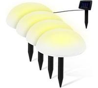 Lot 5 Balises solaires FISHTEC Demi-sphères à planter Blanc G