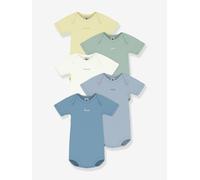 Petit Bateau Lot de bodies manches courtes en coton uni bébé