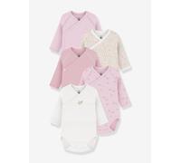 Lot 5 bodies croisés rose NAISSANCE(50CM)