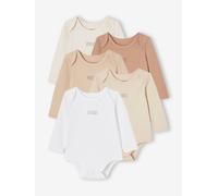 VERTBAUDET 5 Bodies Manches Longues Bébé Coton BIO lot blanc 18M(81CM)