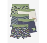 VERTBAUDET Lot 5 Boxers Garçon Dinosaures Rayures