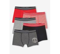 Lot 5 boxers Sailor garçon rouge 10A