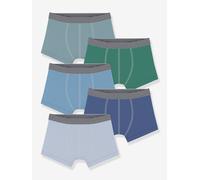 Vêtements Petit Bateau Lot de 5 Boxers Unis A0FIN pour Enfant 5A Multicolore