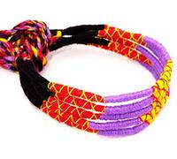 Lot 5 Bracelets Bresiliens de l'Amitié Macramé coton Friendship Porte Bonheur multicolore noir violet rouge jaune