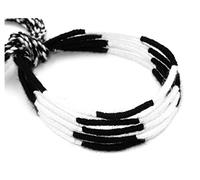 Lot 5 Bracelets Brésiliens de l'Amitié Macramé coton Friendship Porte Bonheur noir blanc