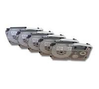 Lot 5 cassettes à ruban vhbw 6mm pour Casio KL-8200, KL-C500, KL-P1000. remplace: Casio XR-6WE1, XR-6WE. G