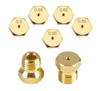 LOT 5 GICLEUR BUSES UNIVERSELLES CONVERSION BOUTEILLE BOMBONNE GPL GAZ BUTANE | Ø6MB | 0.5 0.65 0.65 0.85 0.95 | BRULEUR CUISINIÈRE PLAQUE DE CUISSON