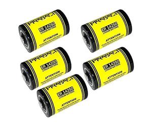 LOT 5 Piles ACCU Batterie Li-socl2 3.6V 1/2AA ER14250 1200mAh LS14250 1/2AA | Remplacement Compatible avec Eve SAFT SYSTÈME Alarme Compteur Eau GAZ ÉLECTRICITÉ Collier Chien DÉTECTEUR CAPTEUR ETC...