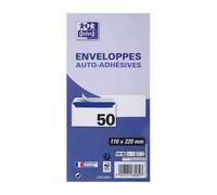 lot 50 EnveloPPes Oxford 110x220 auto adhesive - blanc
