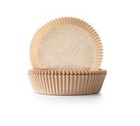 Lot 50 Feuilles Papier Cuisson Rondes pour Air Fryer Diamètre 20 cm Antiadhésives Résistantes Jetables et Prêtes à l'Emploi