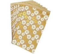 Clairefontaine Pochettes kraft 394111C - 50 pochettes 24x35+6 cm motif fleurs blanc