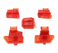 Lot 5pcs Lot Universal Moped Scooter Interrupteur Set compatible avec GY6 50cc 125cc 150cc 150cc comprend le gradateur de corde de tour et le bouton de démarrage(Red)