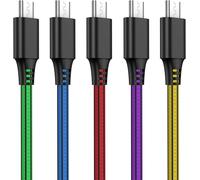¿Lot 5x Câbles Micro USB 2M¿ ¿ Charge Rapide 2.4A (PS4/An oid/Tablettes) [CAB4194172]