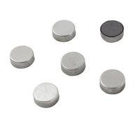 Lot 6 aimants magnet rond inox brosse - Cogex